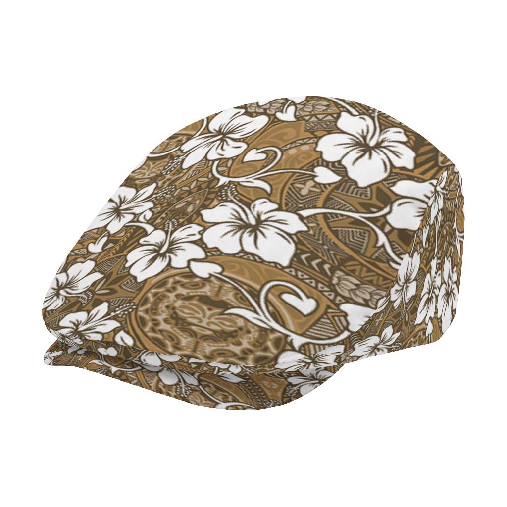 Kuvui Bula Fiji Jeff Hat Fijian Tapa Seamless Hibiscus LT14 - Polynesian Pride