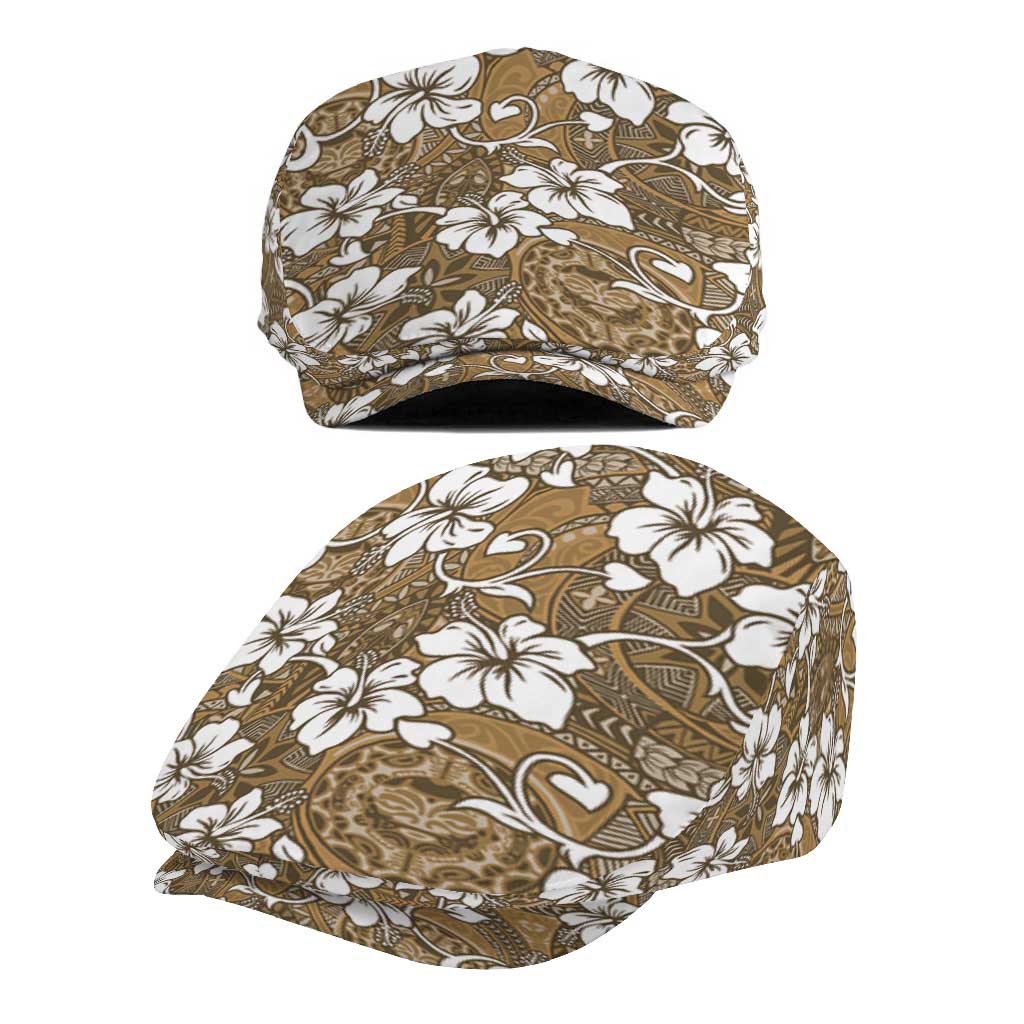 Kuvui Bula Fiji Jeff Hat Fijian Tapa Seamless Hibiscus LT14 - Polynesian Pride