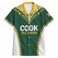 Custom Rugby League Cook Islands Hawaiian Shirt Tribal Pattern Green Version LT01 Green - Polynesian Pride