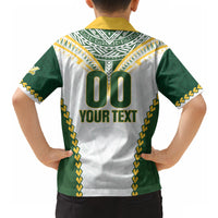 Custom Rugby League Cook Islands Hawaiian Shirt Tribal Pattern White Version LT01 - Polynesian Pride