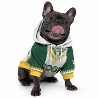 Custom Rugby League Cook Islands Pet Hoodie Tribal Pattern White Version LT01 - Polynesian Pride