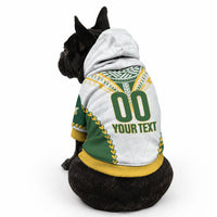 Custom Rugby League Cook Islands Pet Hoodie Tribal Pattern White Version LT01 - Polynesian Pride
