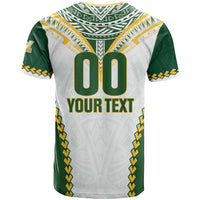 Custom Rugby League Cook Islands T Shirt Tribal Pattern White Version LT01 - Polynesian Pride