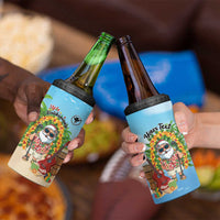 Personalized Hawaii Golf Christmas 4 in 1 Can Cooler Tumbler Mele Kalikimaka Funny Golfer Santa - Polynesian Pride