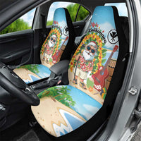 Hawaii Golf Christmas Car Seat Cover Mele Kalikimaka Funny Golfer Santa - Polynesian Pride