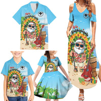 Personalized Hawaii Golf Christmas Family Matching Summer Maxi Dress and Hawaiian Shirt Mele Kalikimaka Funny Golfer Santa LT01 - Polynesian Pride