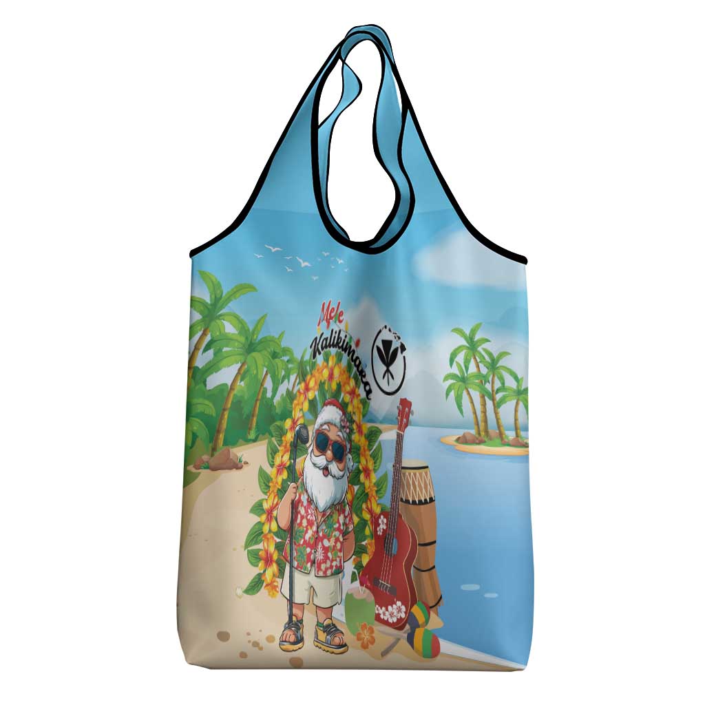 Hawaii Golf Christmas Grocery Bag Mele Kalikimaka Funny Golfer Santa - Polynesian Pride