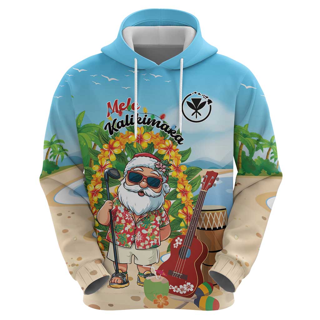 Personalized Hawaii Golf Christmas Hoodie Mele Kalikimaka Funny Golfer Santa - Polynesian Pride