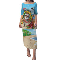 Personalized Hawaii Golf Christmas Puletasi Mele Kalikimaka Funny Golfer Santa - Polynesian Pride