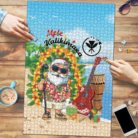 Hawaii Golf Christmas Puzzle Mele Kalikimaka Funny Golfer Santa - Polynesian Pride