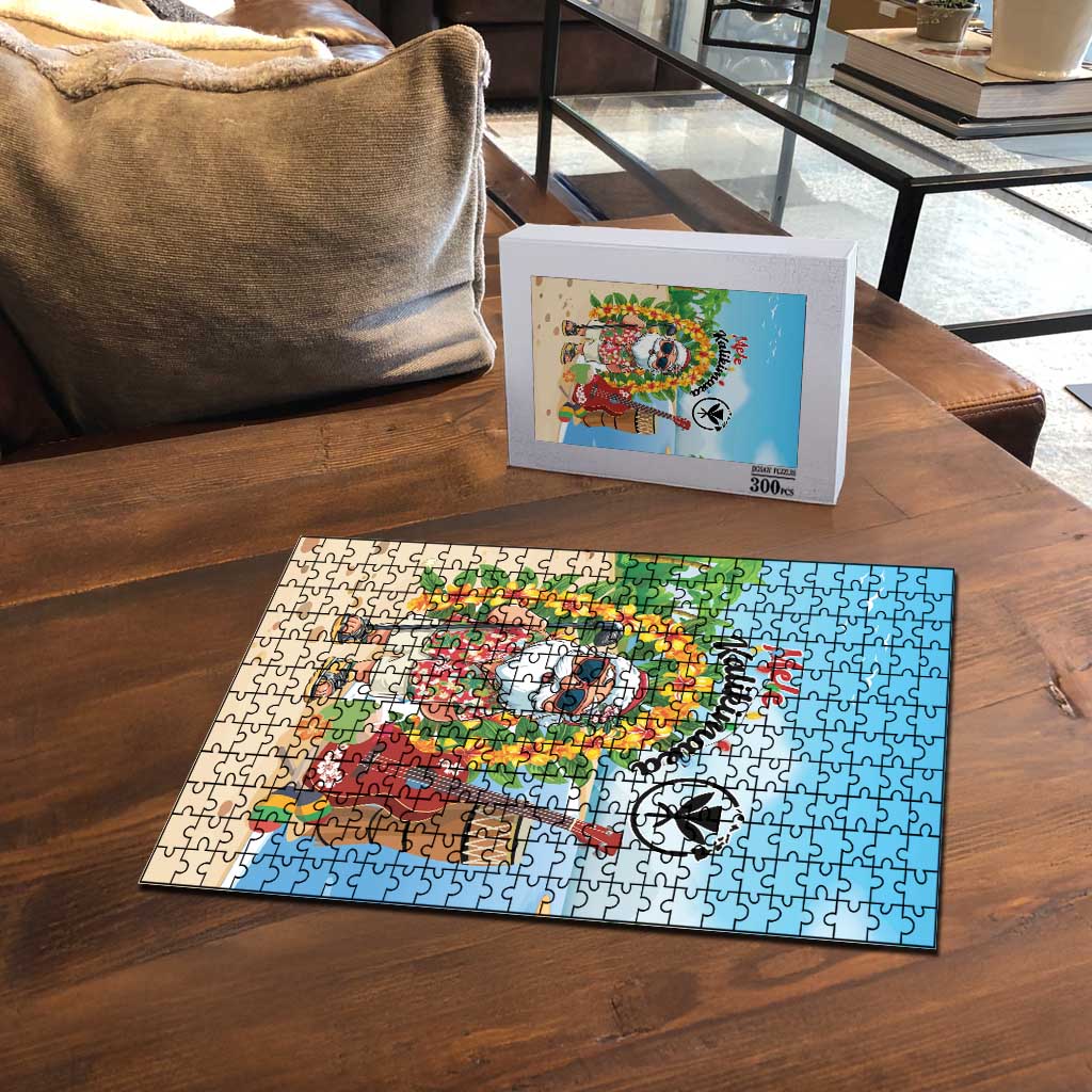 Hawaii Golf Christmas Puzzle Mele Kalikimaka Funny Golfer Santa - Polynesian Pride