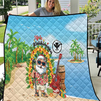 Hawaii Golf Christmas Quilt Mele Kalikimaka Funny Golfer Santa - Polynesian Pride