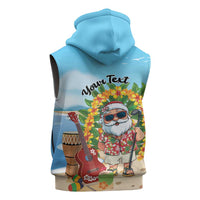 Personalized Hawaii Golf Christmas Sleeveless Hoodie Mele Kalikimaka Funny Golfer Santa - Polynesian Pride