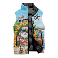 Personalized Hawaii Golf Christmas Sleeveless Puffer Jacket Mele Kalikimaka Funny Golfer Santa - Polynesian Pride
