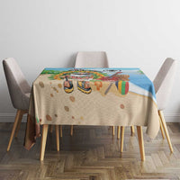 Hawaii Golf Christmas Tablecloth Mele Kalikimaka Funny Golfer Santa - Polynesian Pride