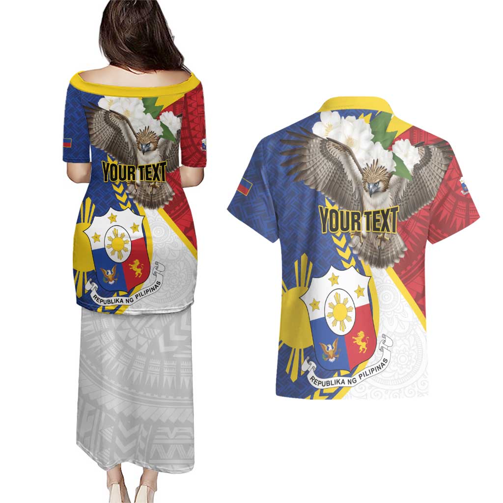 Personalized Philippines Couples Matching Puletasi and Hawaiian Shirt Filipino Araw ng Kalayaan
