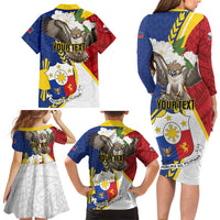 Personalized Philippines Family Matching Long Sleeve Bodycon Dress and Hawaiian Shirt Filipino Araw ng Kalayaan LT01 - Polynesian Pride