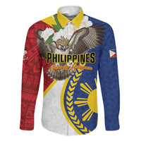 Personalized Philippines Family Matching Long Sleeve Bodycon Dress and Hawaiian Shirt Filipino Araw ng Kalayaan LT01 Dad's Shirt - Long Sleeve Multicolor - Polynesian Pride