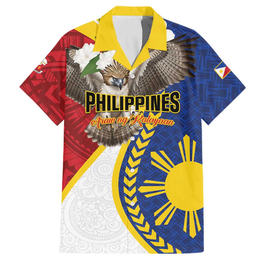 Personalized Philippines Family Matching Mermaid Dress and Hawaiian Shirt Filipino Araw ng Kalayaan LT01 Dad's Shirt - Short Sleeve Multicolor - Polynesian Pride