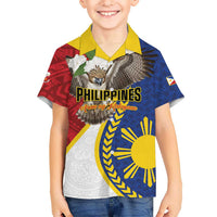 Personalized Philippines Family Matching Off The Shoulder Long Sleeve Dress and Hawaiian Shirt Filipino Araw ng Kalayaan LT01 Son's Shirt Multicolor - Polynesian Pride