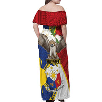 Personalized Philippines Family Matching Off Shoulder Maxi Dress and Hawaiian Shirt Filipino Araw ng Kalayaan LT01 - Polynesian Pride
