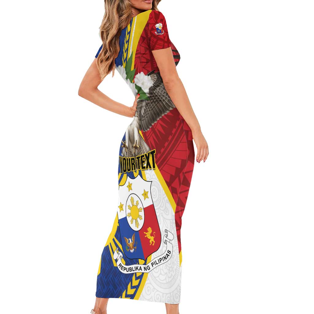Personalized Philippines Family Matching Short Sleeve Bodycon Dress and Hawaiian Shirt Filipino Araw ng Kalayaan LT01 - Polynesian Pride