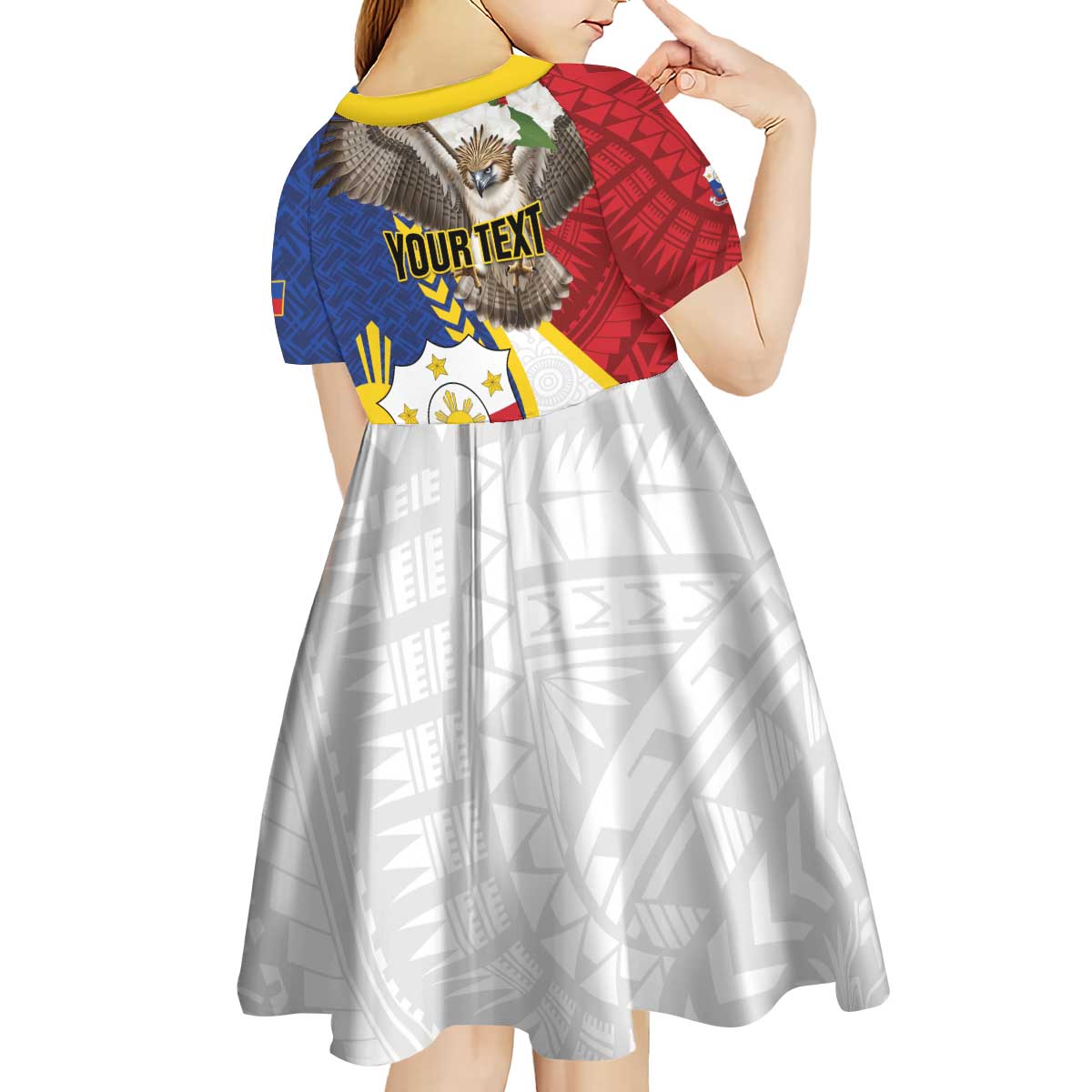 Personalized Philippines Kid Short Sleeve Dress Filipino Araw ng Kalayaan