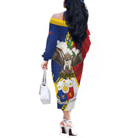 Personalized Philippines Off The Shoulder Long Sleeve Dress Filipino Araw ng Kalayaan