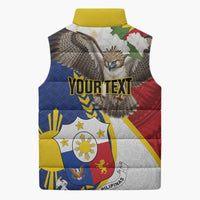 Personalized Philippines Sleeveless Puffer Jacket Filipino Araw ng Kalayaan