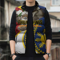 Personalized Philippines Sleeveless Puffer Jacket Filipino Araw ng Kalayaan
