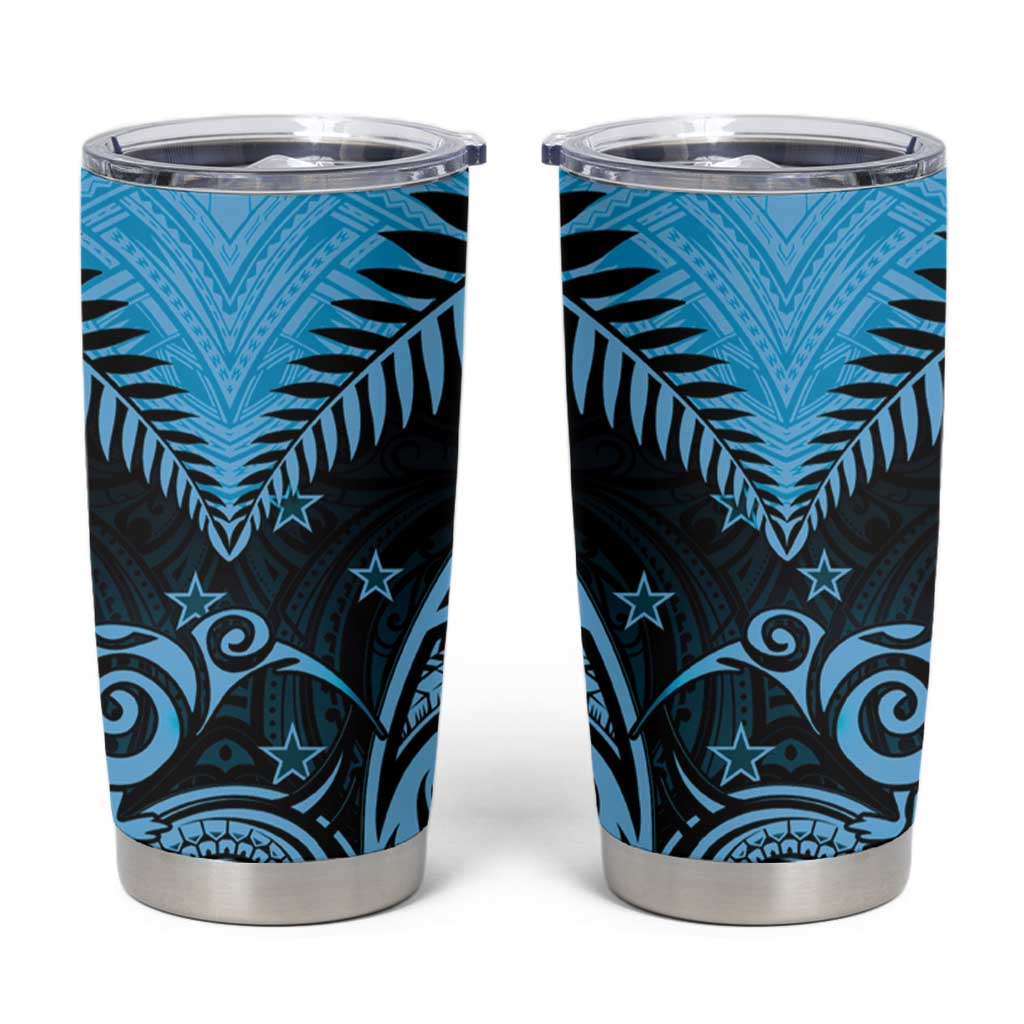 New Zealand Tumbler Cup Aotearoa Blue Maori Kiwi Blue Fern