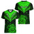 Personalised New Zealand Women V Neck T Shirt Aotearoa Maori Kiwi Green Fern LT01 - Polynesian Pride