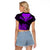 Personalised Aotearoa Raglan Cropped T Shirt Maori Kiwi Purple Fern LT01 - Polynesian Pride