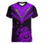 Personalised Aotearoa Women V Neck T Shirt Maori Kiwi Purple Fern LT01 Female Purple - Polynesian Pride
