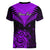 Personalised Aotearoa Women V Neck T Shirt Maori Kiwi Purple Fern LT01 - Polynesian Pride