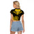 Personalised Aotearoa Raglan Cropped T Shirt Maori Kiwi Yellow Fern LT01 - Polynesian Pride