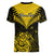 Personalised Aotearoa Women V Neck T Shirt Maori Kiwi Yellow Fern LT01 - Polynesian Pride