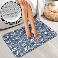 Hibiscus Bloom Island Tribal Waves Bathroom Set Blue Polynesian Pattern LT01 - Polynesian Pride