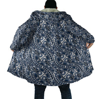 Hibiscus Bloom Island Tribal Waves Cloak Blue Polynesian Pattern LT01 - Polynesian Pride