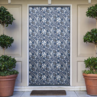 Hibiscus Bloom Island Tribal Waves Door Cover Blue Polynesian Pattern LT01 Blue - Polynesian Pride