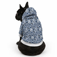Hibiscus Bloom Island Tribal Waves Pet Hoodie Blue Polynesian Pattern LT01 - Polynesian Pride