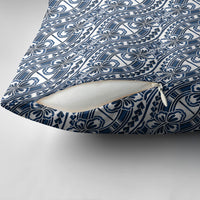 Hibiscus Bloom Island Tribal Waves Pillow Cover Blue Polynesian Pattern LT01 - Polynesian Pride