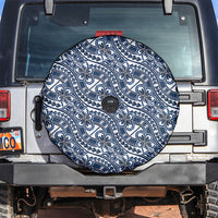 Hibiscus Bloom Island Tribal Waves Spare Tire Cover Blue Polynesian Pattern LT01 Blue - Polynesian Pride