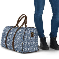 Hibiscus Bloom Island Tribal Waves Travel Bag Blue Polynesian Pattern LT01 - Polynesian Pride