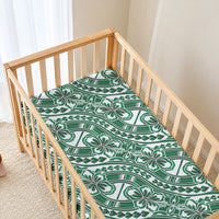 Hibiscus Bloom Island Tribal Waves Baby Bed Cover Green Polynesian Pattern LT01 - Polynesian Pride