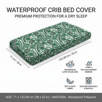 Hibiscus Bloom Island Tribal Waves Baby Bed Cover Green Polynesian Pattern LT01 - Polynesian Pride