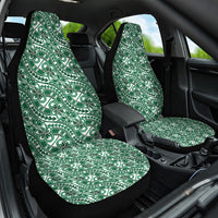 Hibiscus Bloom Island Tribal Waves Car Seat Cover Green Polynesian Pattern LT01 One Size Green - Polynesian Pride