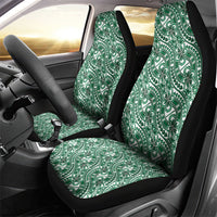 Hibiscus Bloom Island Tribal Waves Car Seat Cover Green Polynesian Pattern LT01 - Polynesian Pride