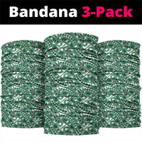 Hibiscus Bloom Island Tribal Waves Neck Gaiter Green Polynesian Pattern LT01 package One Size: 25*50cm Green - Polynesian Pride