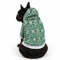 Hibiscus Bloom Island Tribal Waves Pet Hoodie Green Polynesian Pattern LT01 - Polynesian Pride